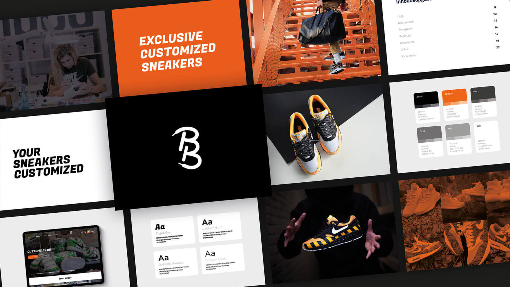 Showcase "Customs by BB": Unieke sneakers met exclusieve designs en een persoonlijke touch.