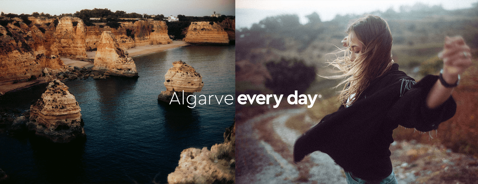 Zonsondergangsfeer aan de winderige kust van de Algarve: perfect dagelijks genot. #AlgarveEveryDay.